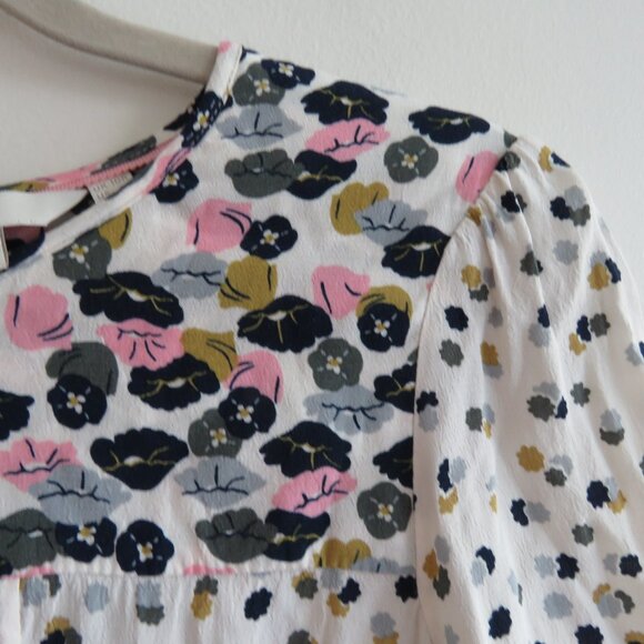 BODEN Hotchpotch Pintuck Shift Dress Floral Poppy Meadow Feminine Boho Size US 6 - Picture 5 of 15